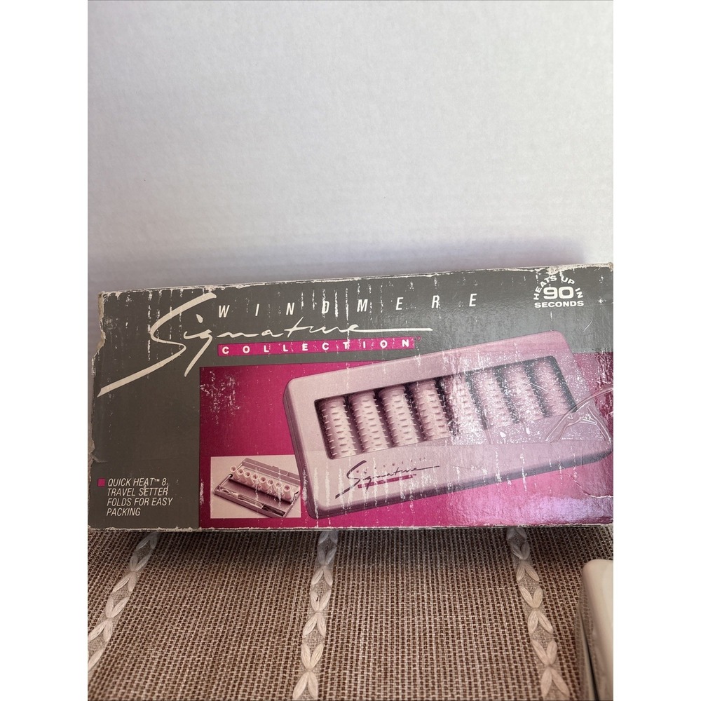 Windmere Signature Collection‎ Travel 8 Electric Curlers Hot Rollers 4 Clips VTG
